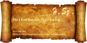 Helfenbein Szilvia névjegykártya